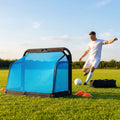 Beach football goal with fluorescent net and aluminium frame