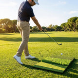Tri Turf Golf Hitting Mat with distinctive grass surfaces and rubber base - product detail