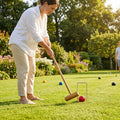 Senior Pro Croquet Set with colourful balls for garden use - product detail
