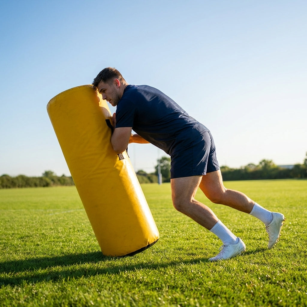 Rugby Tackle Bag in Fluro Yellow with Durable Foam - product detail