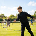 Junior quarter zip tracksuit top made from polyester for indoor sports - product detail