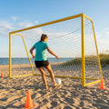 Beach soccer goal with reinforced aluminium frame
