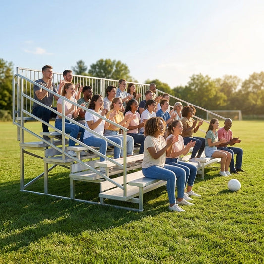 Portable aluminium tennis grandstand seating 36 people - product detail