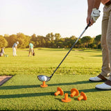 Pack of 5 durable 45mm rubber driving range tees for golf practice - product detail