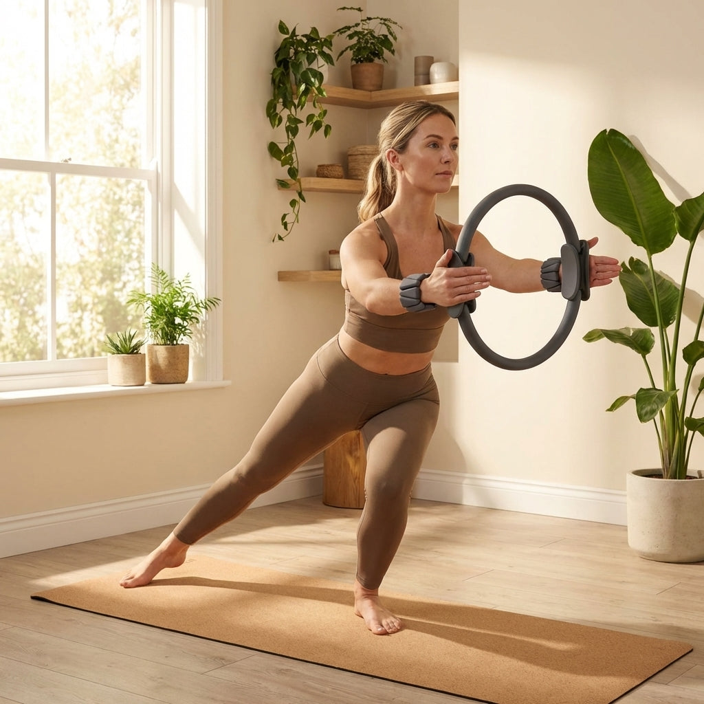 Yoga Silicone Training Bundle with Pilates Ring and Weights