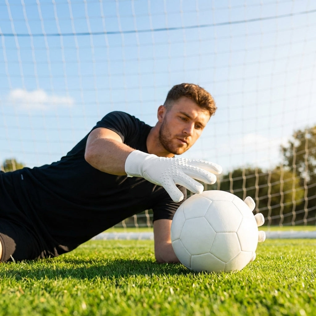 Professional goalkeeper gloves in various sizes and colours