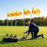 Football Corner Flag Set – 4.5ft – PVC & Rubber – Indoor & Outdoor Use