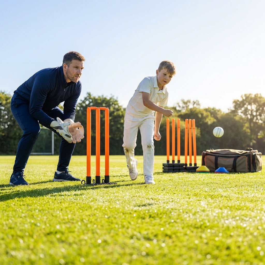 Cricket training stumps in flexible foam with base options