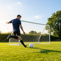 12ft x 6ft football goal post with PVC frame and HDPE net - product detail