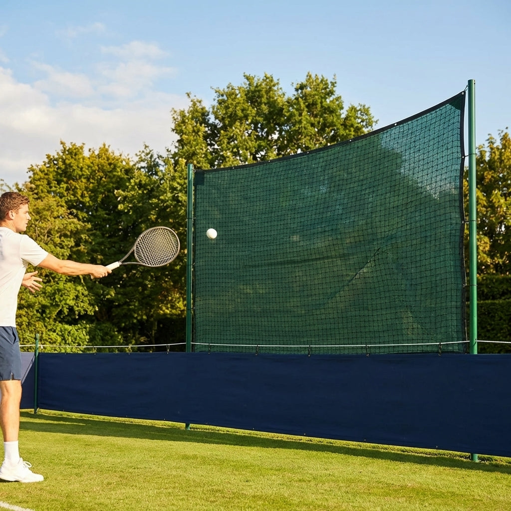 Tennis court surround netting made from HDPP, black colour