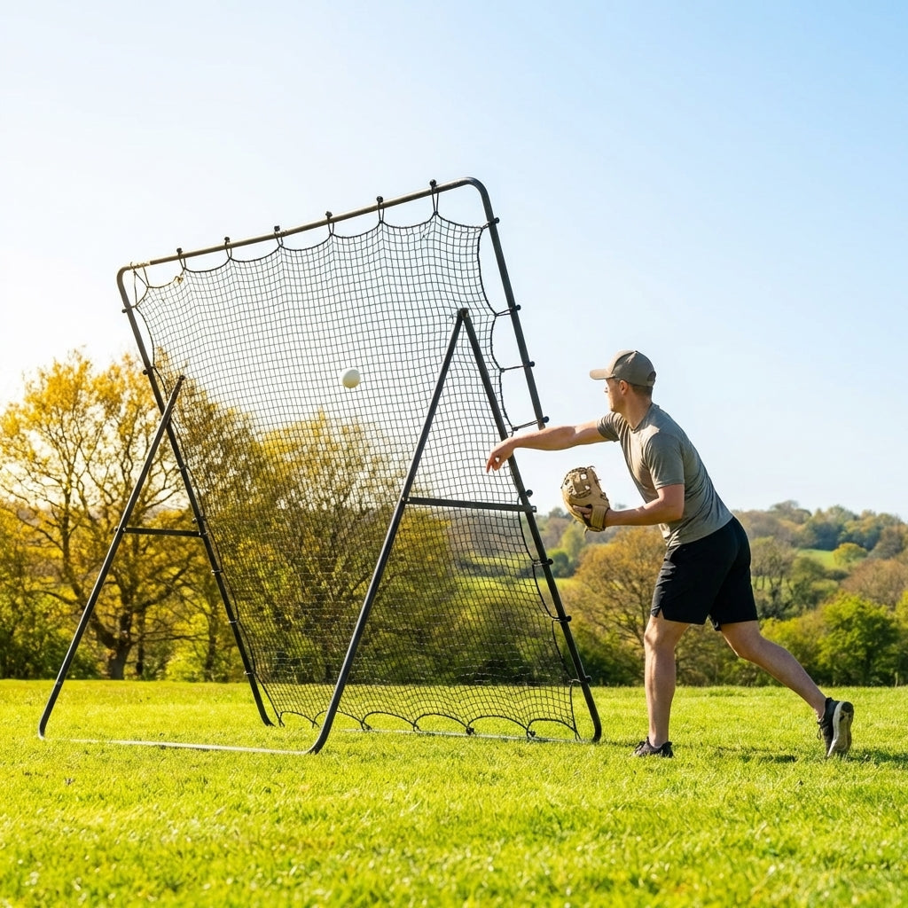 Jumbo Baseball Pitchback Net with Steel Frame