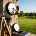 Customisable outdoor clock with black frame for golf clubhouses - product detail