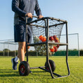Image of Multi-Sport Ball Carry Cart with steel frame and netting