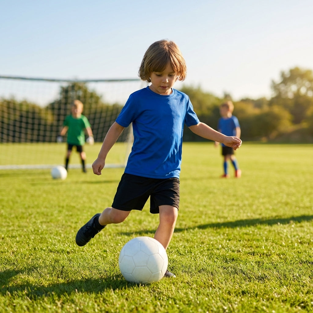 Custom football shirts for kids, personalised designs available