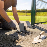 Galvanised steel tennis socket extender for court resurfacing - product detail