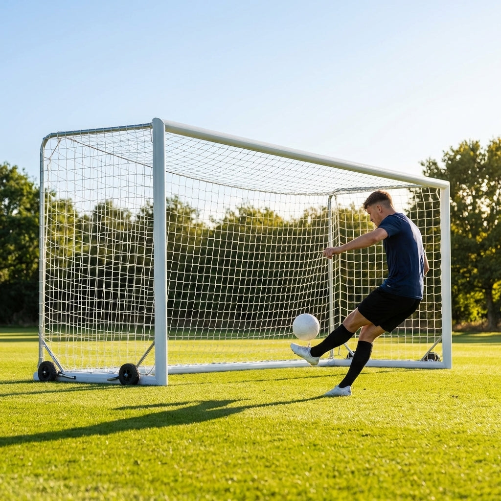 16ft x 7ft aluminium football goal for youth teams
