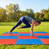 Tatami Foam Mat Jigsaw Tiles 1m² Red & Blue for Gym and Dojo