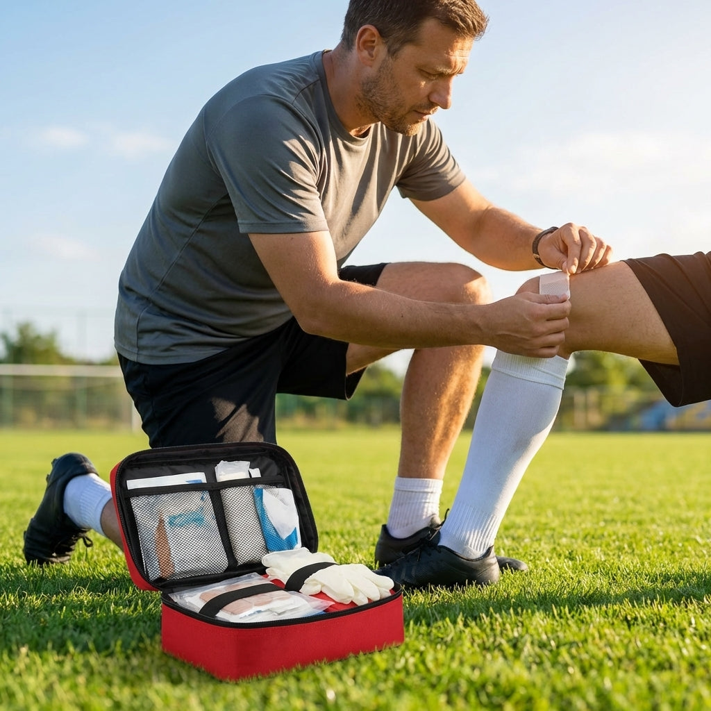 Sports First Aid Kit with essential supplies for indoor and outdoor use - product detail