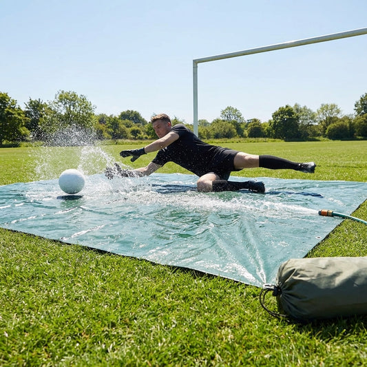 Goalkeeper training tarpaulin made of weatherproof PVC - product detail