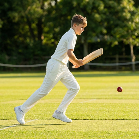 Junior Cricket Trousers in Off-White for Matchdays