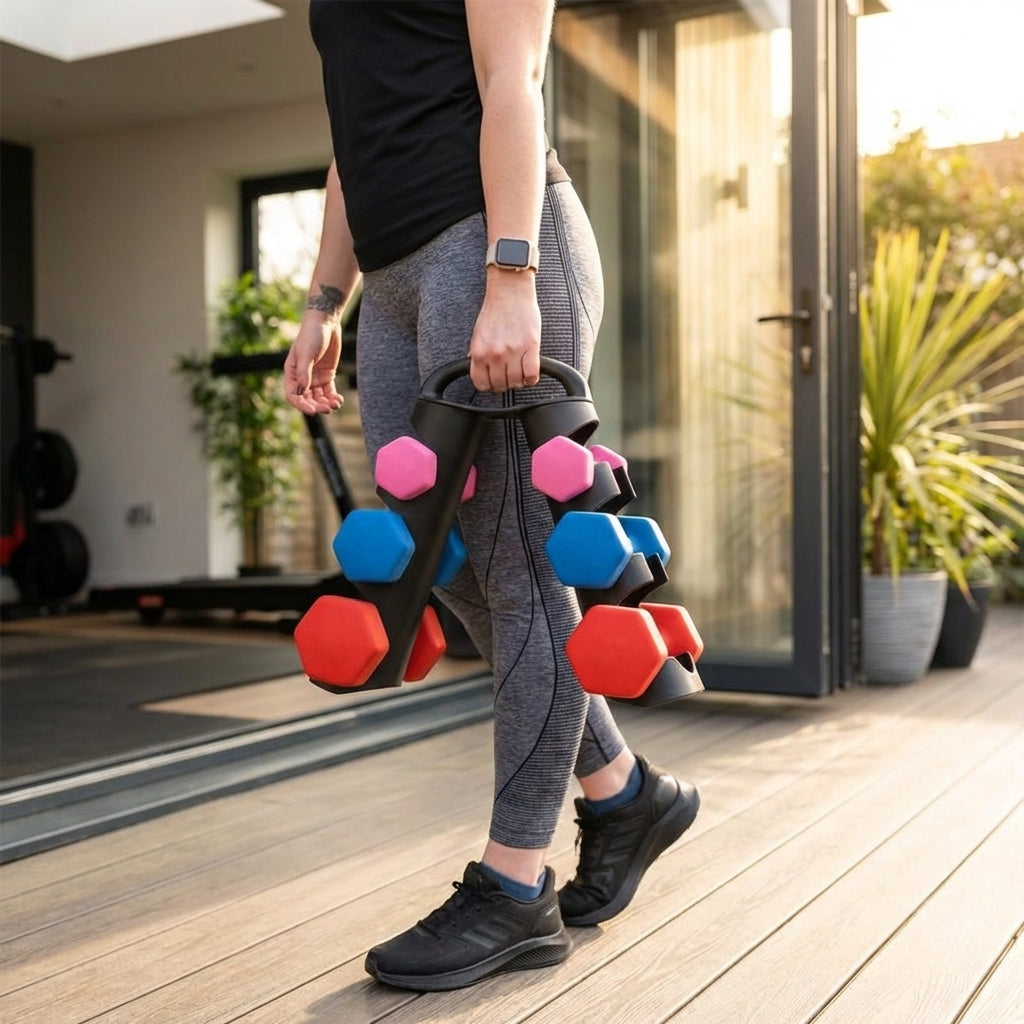 Dumbbell Rack Black for Home Gym Use