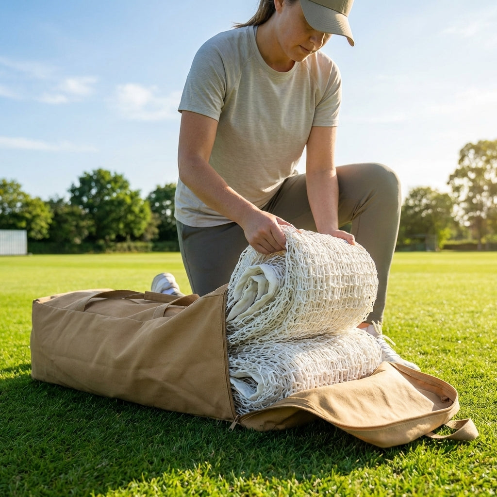 Storage pouch bags made from reinforced PVC for indoor cricket nets - product detail