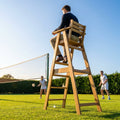 Wooden Badminton Umpires Chair in traditional green for competitive use