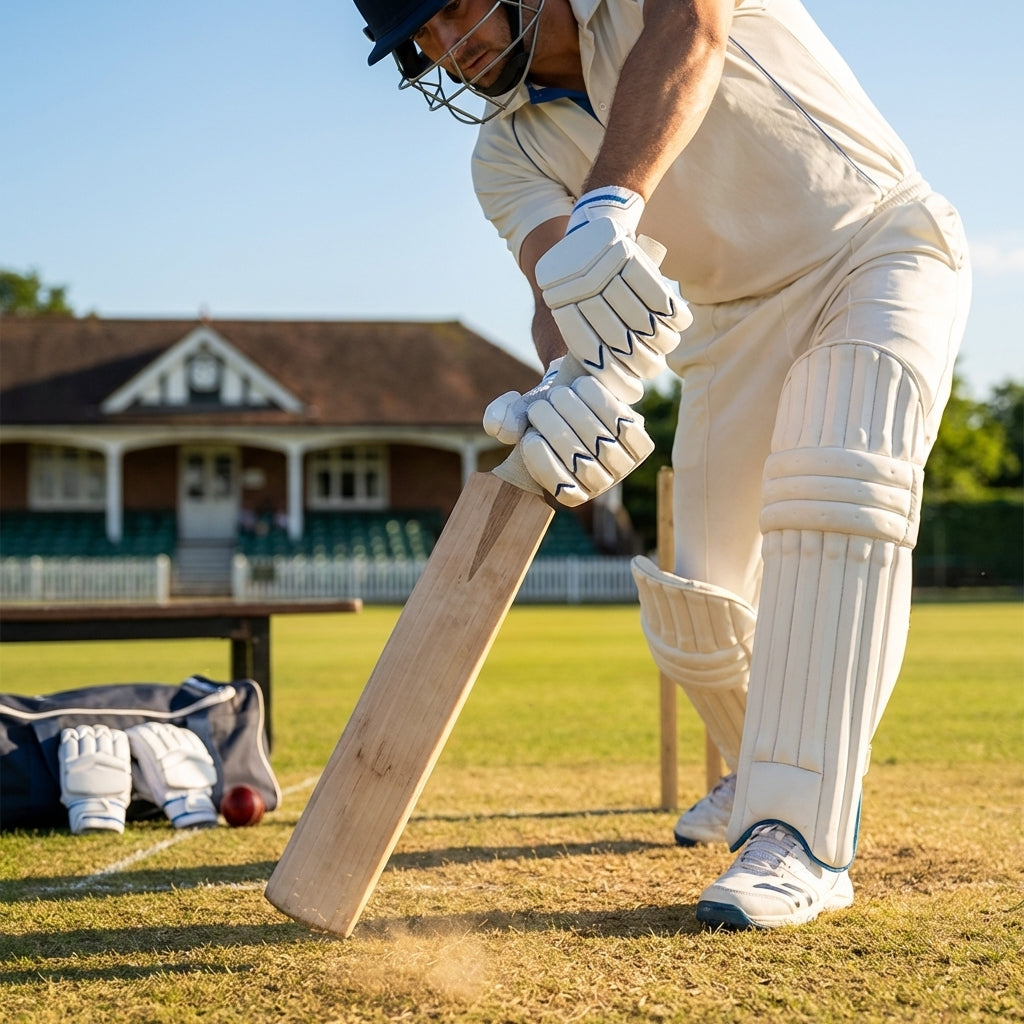 Cricket batting gloves made from premium PU leather for county-level use - product detail