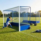 Custom aluminium hockey goal for professional use with branding options - product detail