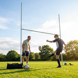 Mini rugby posts 5m in height, white aluminium for schools - product detail
