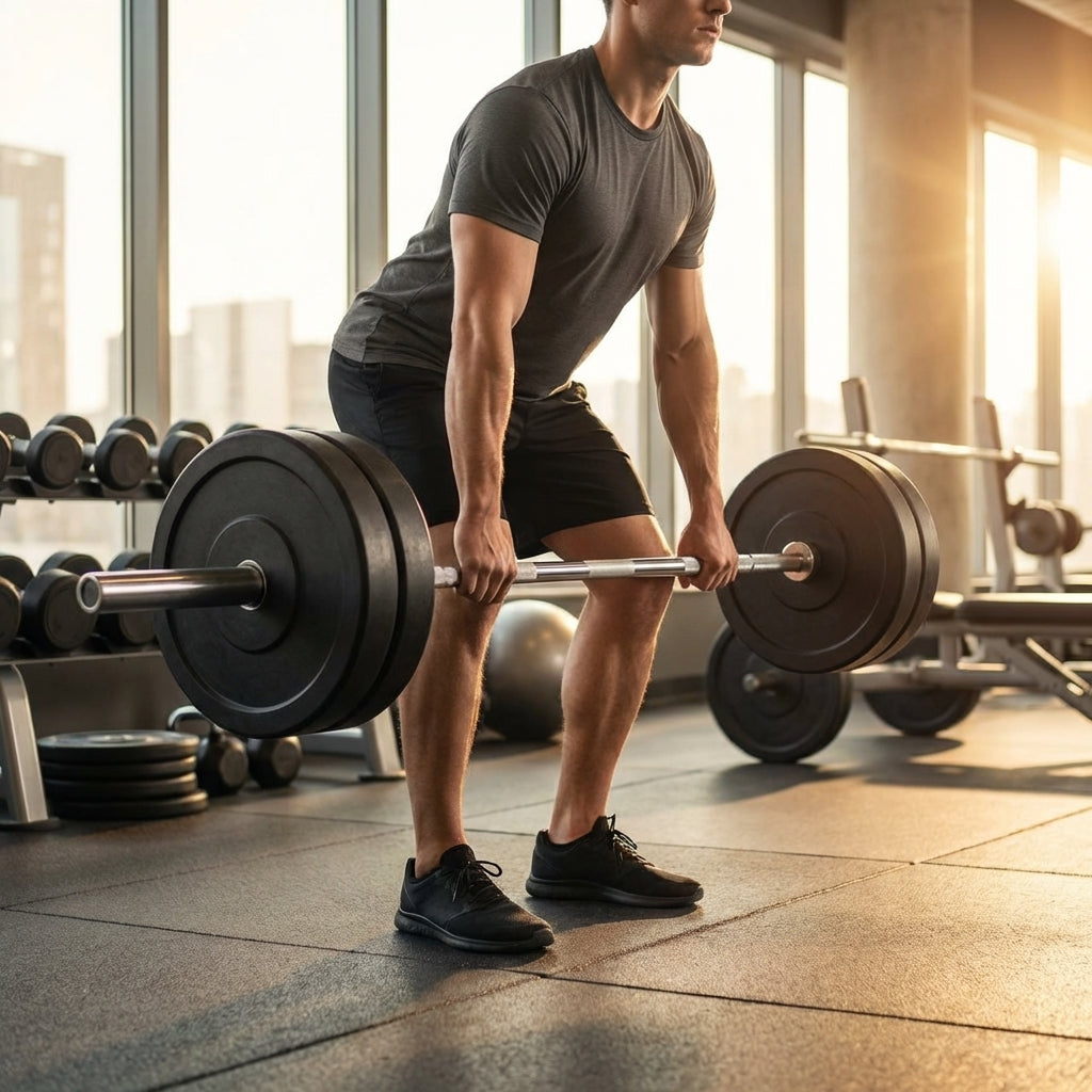 Rubber barbell weights with cast iron core for gym and home use