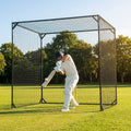 Concertina net cage in black for cricket and baseball practice