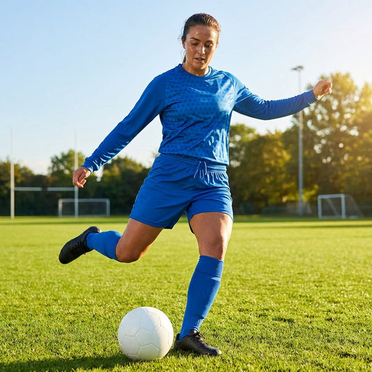 Women's Football Kit with Long Sleeve Shirt and Shorts
