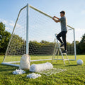 Replacement goal net for 8x6ft football goals in white HDPE - product detail