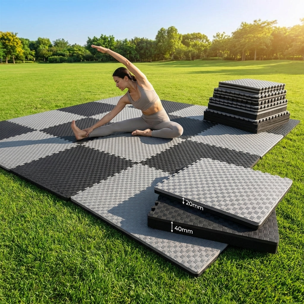 Reversible Jigsaw Foam Gym Mats made of durable EVA & PE Foam - product detail