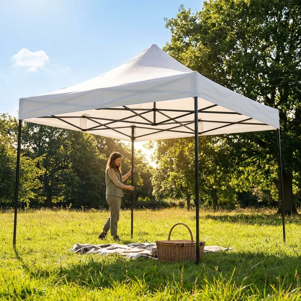 Pop up gazebo with galvanised steel frame for outdoor events