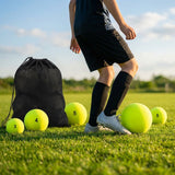 Fluorescent yellow indoor football made from microfiber PU suede - product detail