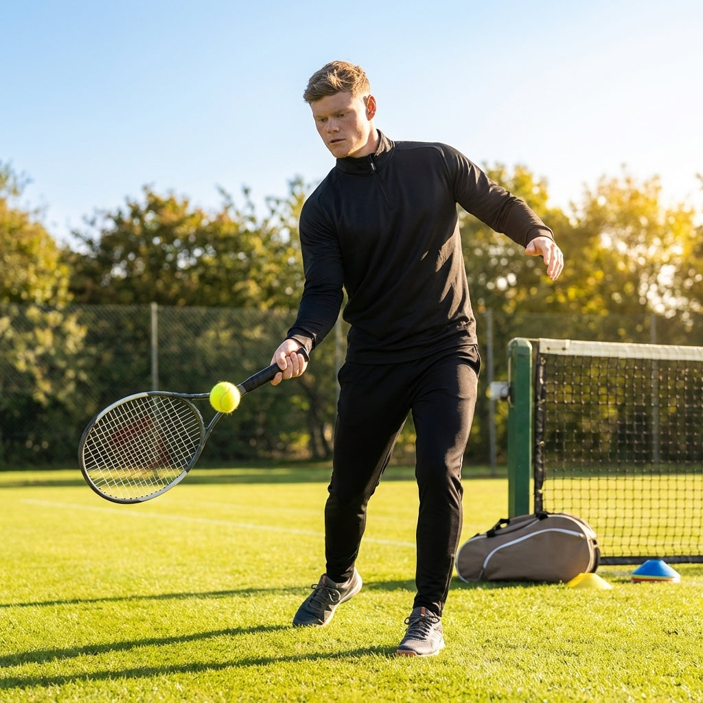 Men's Quarter Zip Tracksuit in Lightweight Polyester