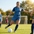 Women's Football Kit with Geometric Print Jersey