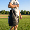 Black Baseball Ball Carry Bag with Reinforced Nylon Mesh