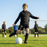Junior black quarter-zip top in polyester for sportswear