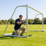 Football goal crossbrace made of durable steel