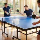 Table tennis balls in optic white for indoor and outdoor use