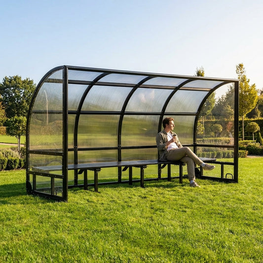 Aluminium Smoking Shelter in Black for Outdoor Use