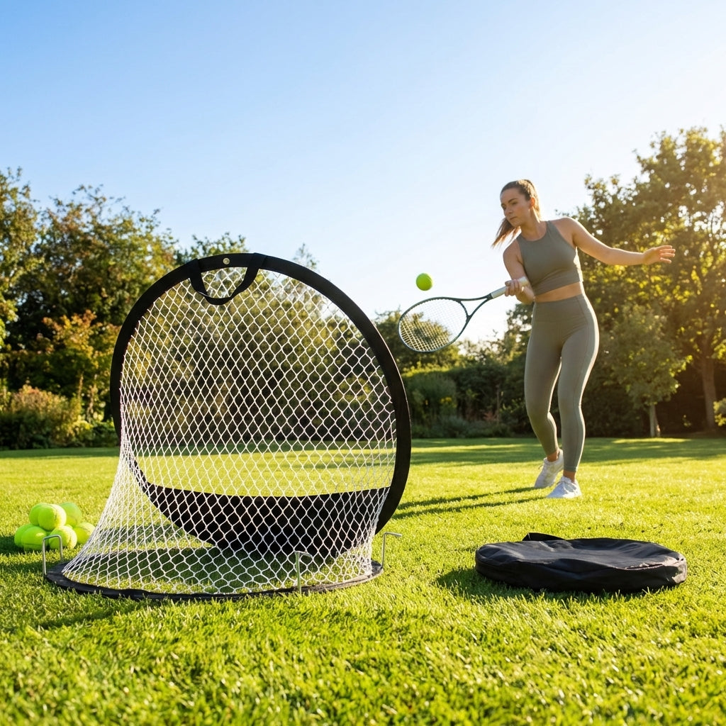 Tennis Training Target Net with 60cm Diameter for Garden and Park Use