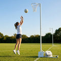 Netball posts with aluminium construction and adjustable height - product detail