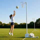 Netball posts with aluminium construction and adjustable height - product detail