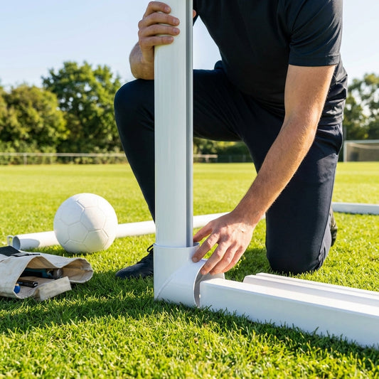 Aluminium corner joints for football goalposts