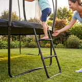 Weatherproof trampoline access ladder with anti-slip steps