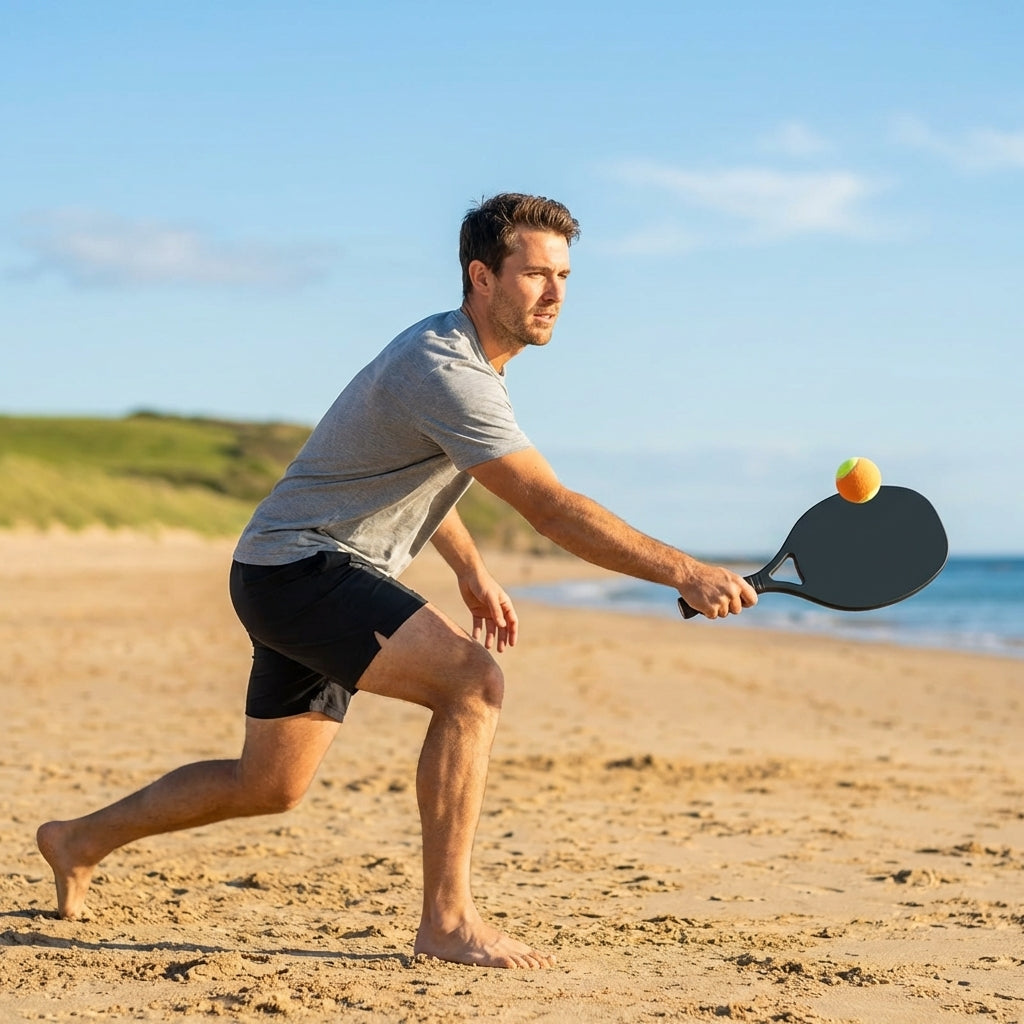 Orange beach tennis balls with high-performance felt for beach play